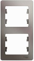 Рамка вертикальная Systeme Electric Glossa 2-м. платина картинка